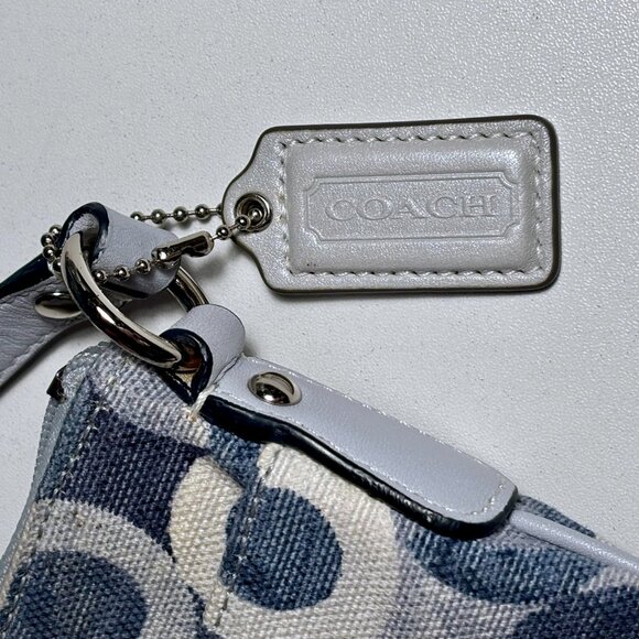 Coach Blue & White Crossbody Bag with Sequins - Picture 4 of 14